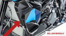  BMW S 1000 XR (2020- ) Coperture in carbonio sulla carenatura del radiatore dell'acqua con fori per alette