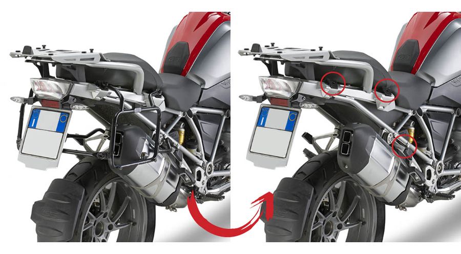 BMW R 1200 GS LC (2013-2018) & R 1200 GS Adventure LC (2014-2018) Supporto valigia laterale