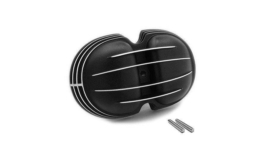 BMW R 100 Modelli Coprivalvola, nero con stecche e bordi lucidi, 4 stecche