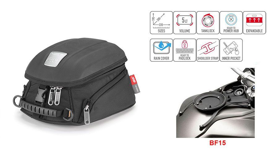BMW F650GS (08-12), F700GS & F800GS (08-18) Borsa da serbatoio MT505