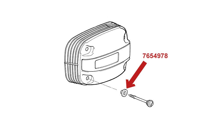 BMW R1200GS (04-12), R1200GS Adv (05-13) & HP2 Bussola di gomma per vite coperchio valvola