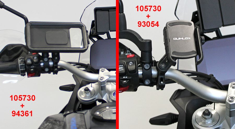 BMW R1100RS, R1150RS Supporto per smartphone Quiklox per manubrio