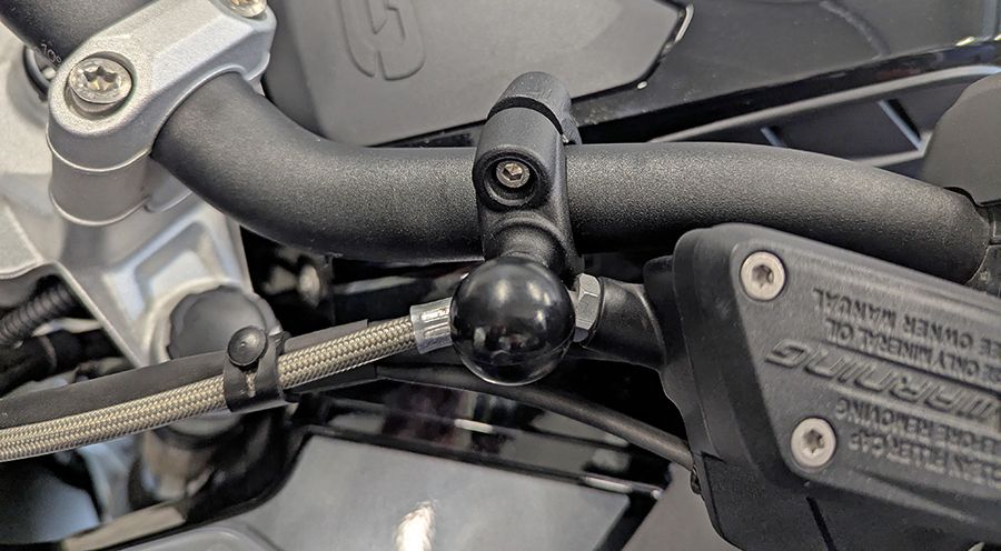 BMW R1200GS (04-12), R1200GS Adv (05-13) & HP2 Supporto RAM-ball per manubrio tubolare