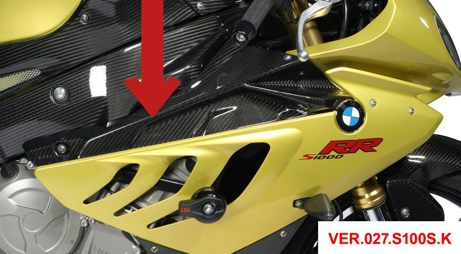 BMW S1000RR (2009-2018) Supporto targhetta (parte superiore della carenatura laterale)
