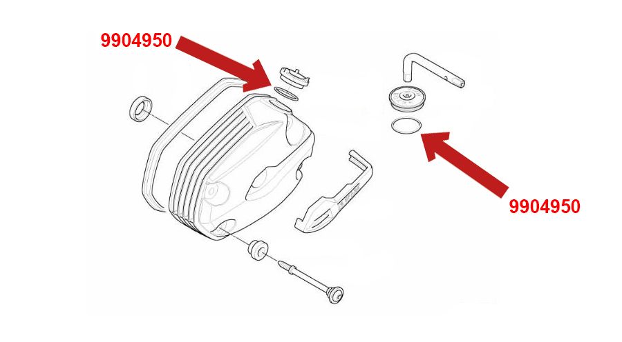 BMW R 1250 RS O-ring per tappo di riempimento dell'olio