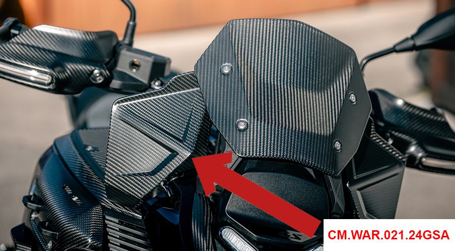 BMW R1300GS & Adventure Paravento in carbonio accanto a strumentazione