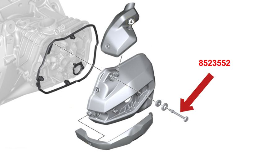 BMW R1300RS Vite del coperchio della valvola con boccola