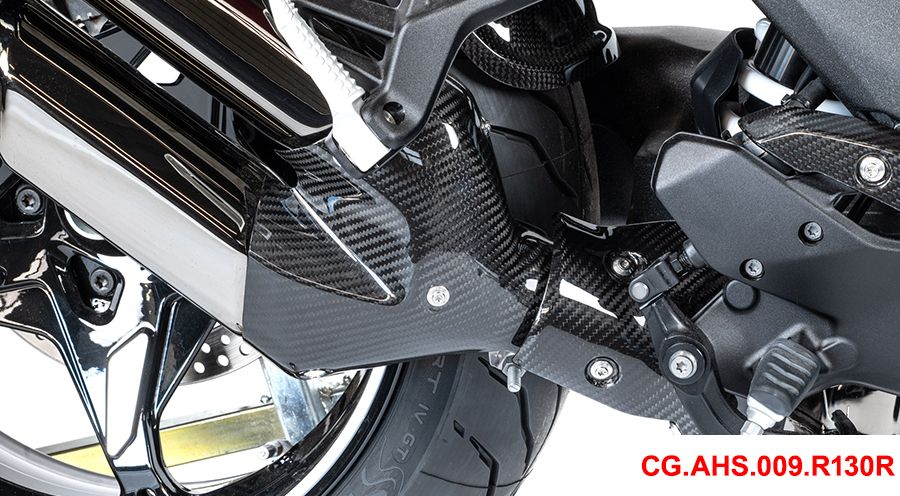 BMW R1300R Protezione scarico in carbonio anteriore