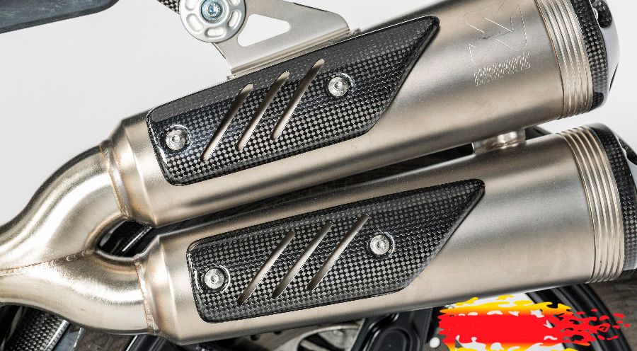 BMW R nine T Protezione termica del terminale di scarico in fibra di carbonio