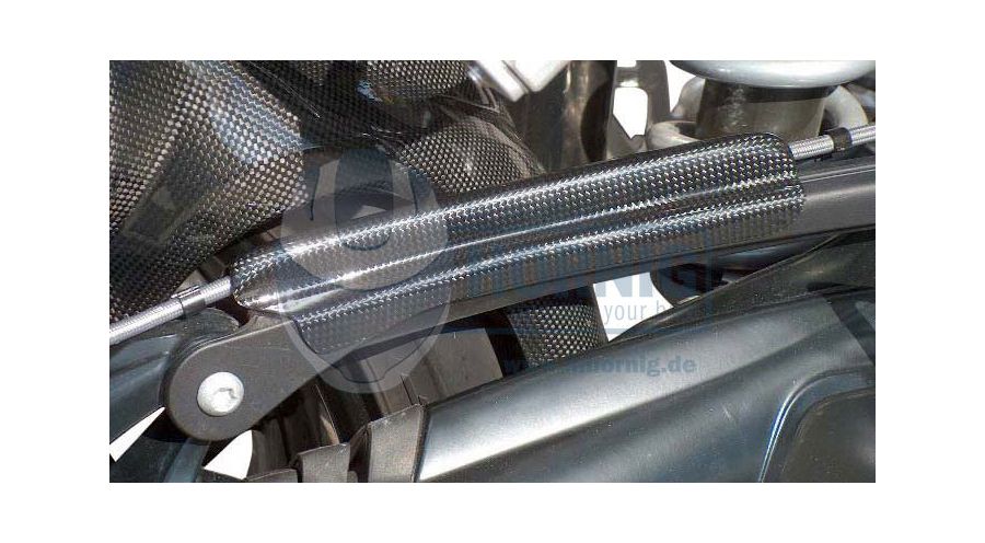 BMW R1200GS (04-12), R1200GS Adv (05-13) & HP2 Protezione del condotto del freno in fibra di carbonio