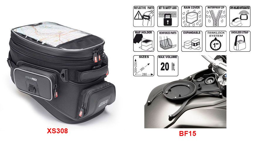 BMW F650GS (08-12), F700GS & F800GS (08-18) Borsa da serbatoio XS308