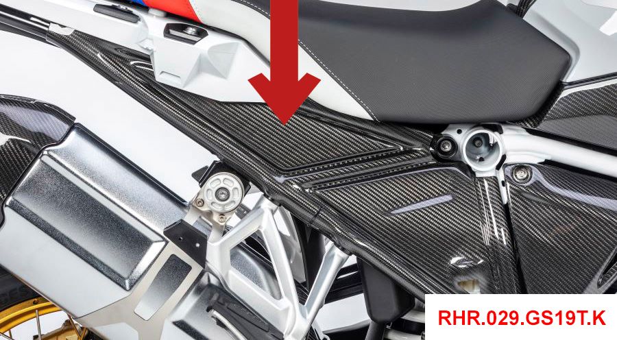 BMW R 1250 GS & R 1250 GS Adventure Copertura sottotelaio in carbonio lato destro