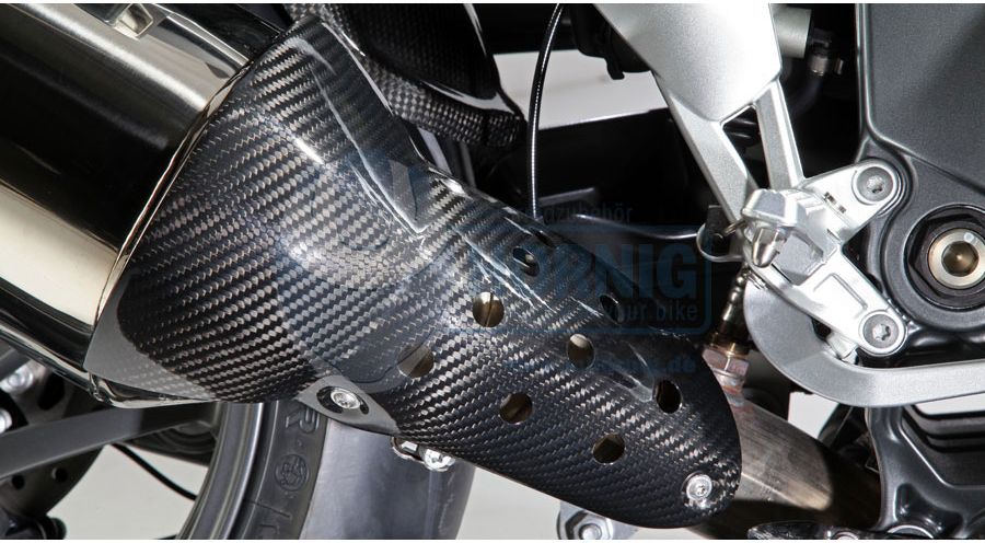 BMW K1300S Protezione termica del terminale di scarico in fibra di carbonio