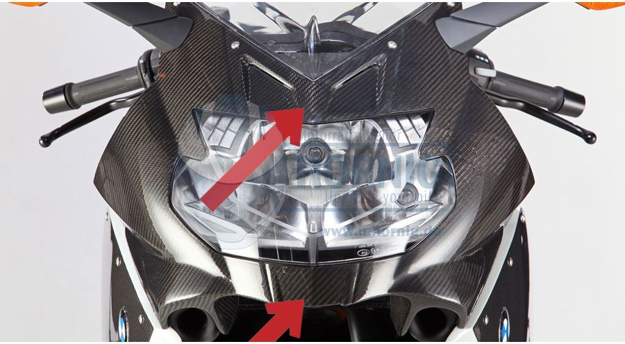 BMW K1300S Mascherina coprifaro in carbonio