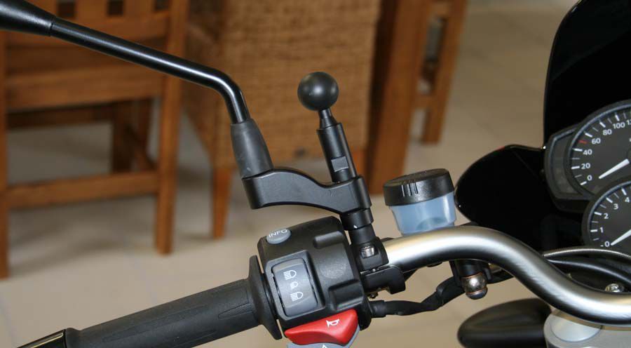 BMW R1200GS (04-12), R1200GS Adv (05-13) & HP2 Supporto per GPS Mirror