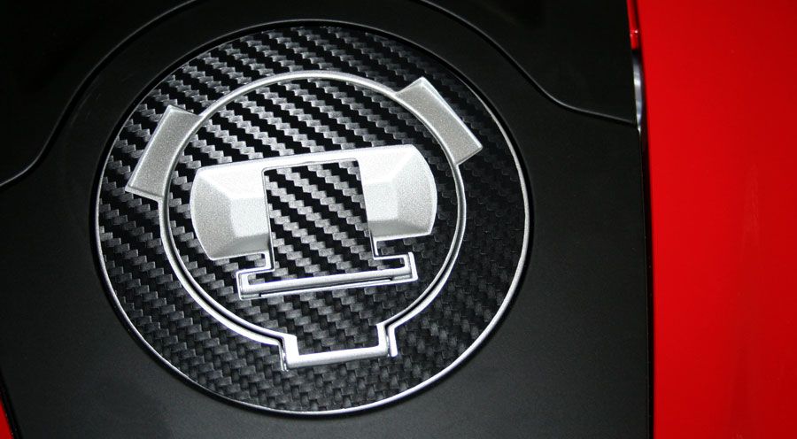 BMW S1000RR (2009-2018) Para-tappo benzina 3D, aspetto di carbonio