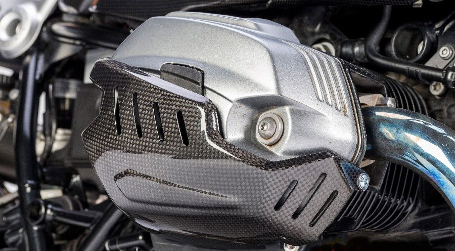 BMW R nine T Copertura bilanciere in carbonio lato destro