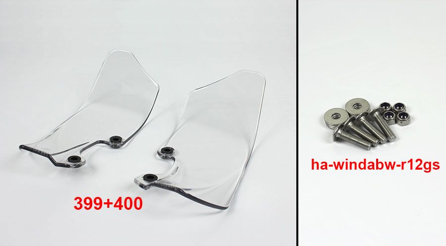 BMW R1200GS (04-12), R1200GS Adv (05-13) & HP2 Deflettori antivento chiari